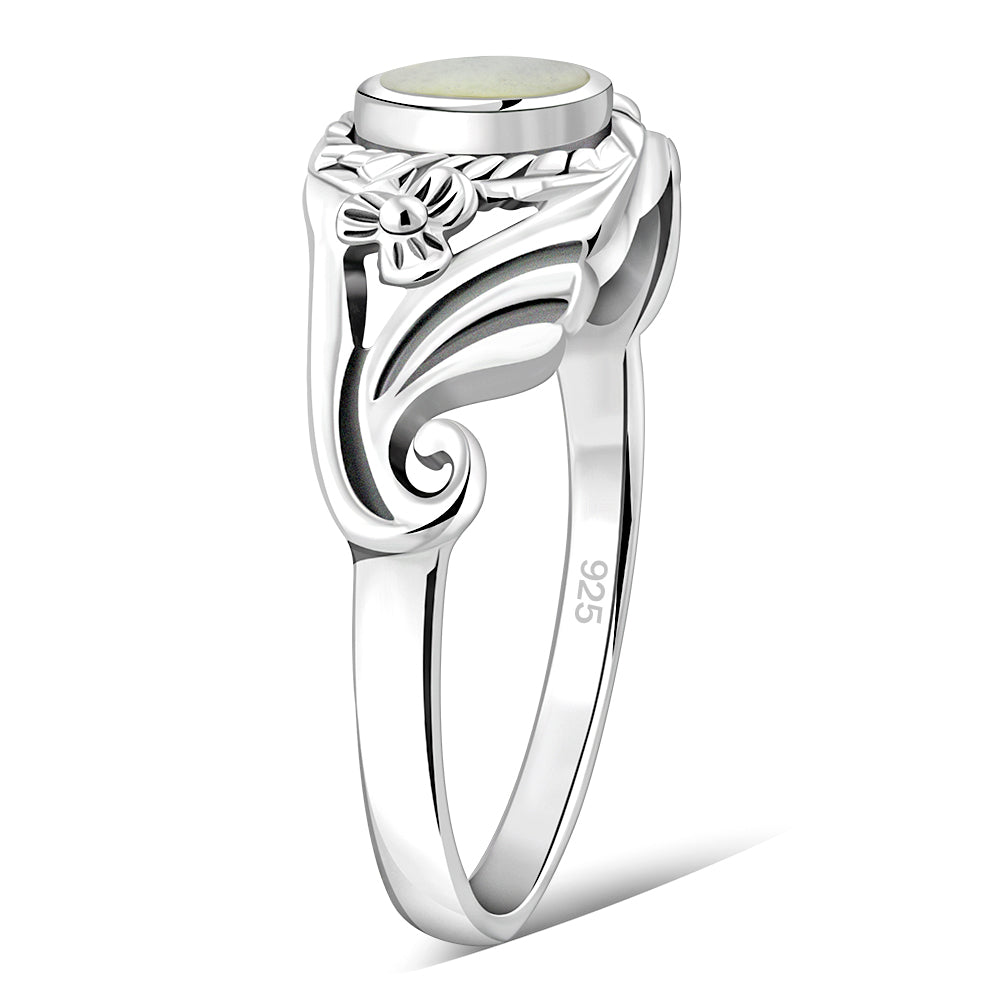 Scottish Marble Ring- Flower wave