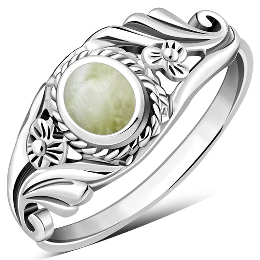 Scottish Marble Ring- Flower wave