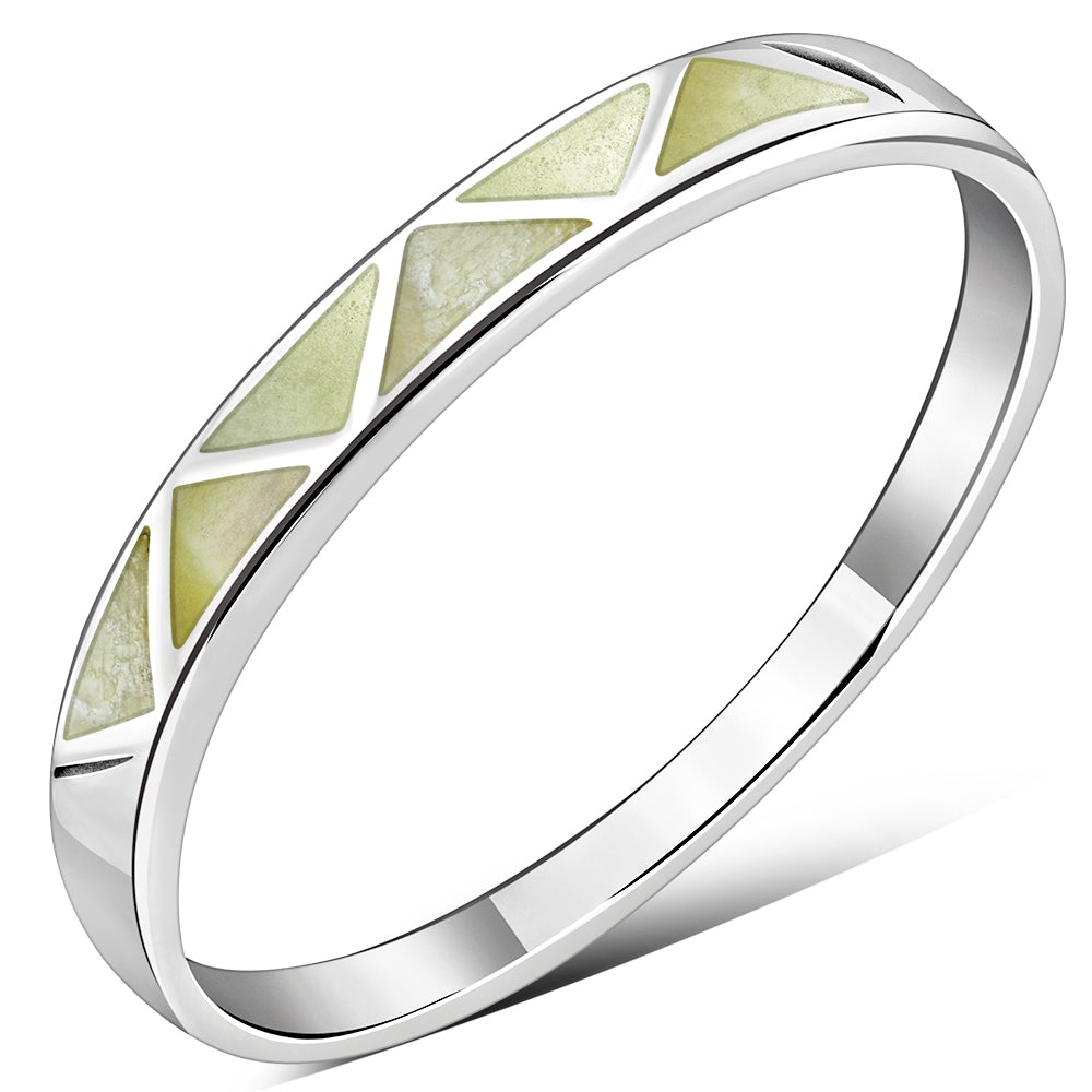 Scottish Marble Ring- Zigzag Band