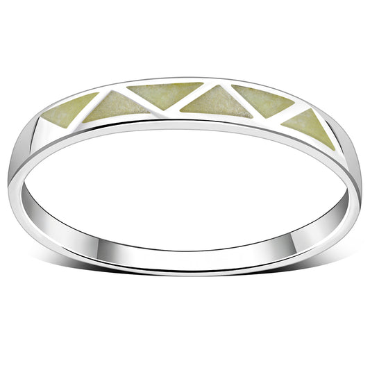 Scottish Marble Ring- Zigzag Band