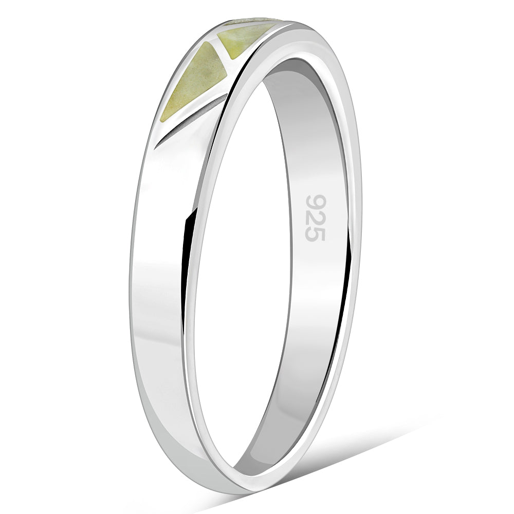 Scottish Marble Ring- Zigzag Band