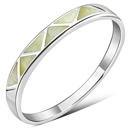 Scottish Marble Ring- Zigzag Band