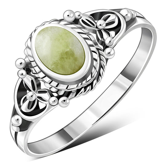 Scottish Marble Ring - Three Petals