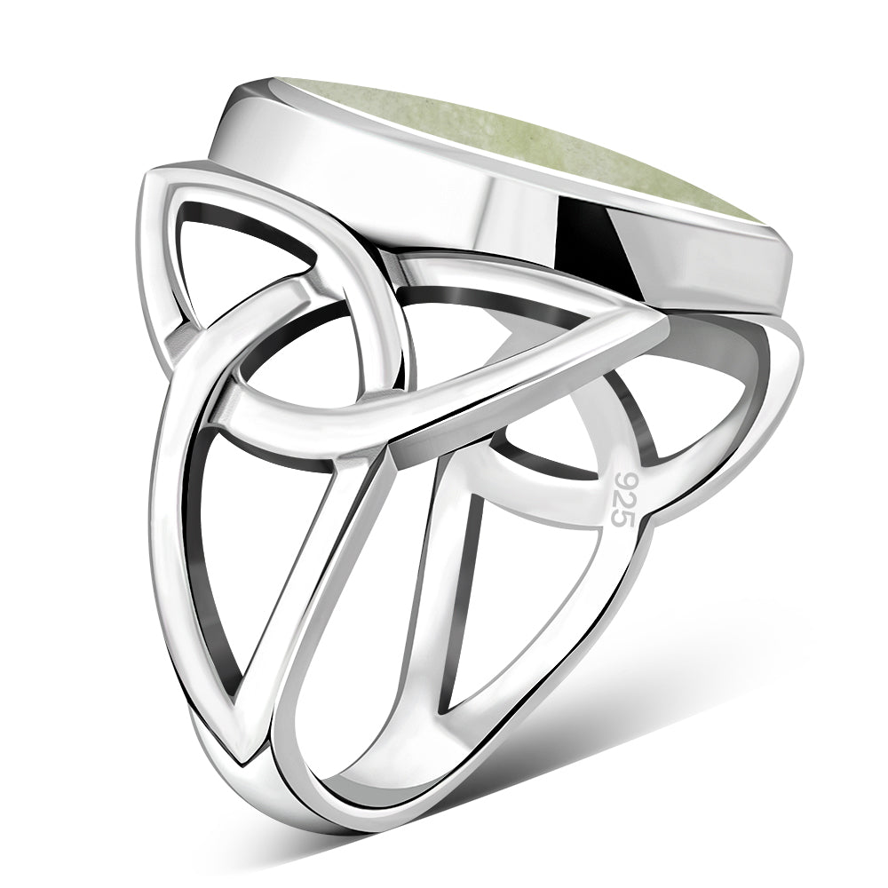 Scottish Marble Ring - Marquise Triquetra (Large)