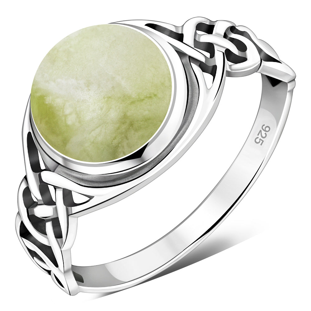 Scottish Marble Ring -Big Intricate Looped Frame