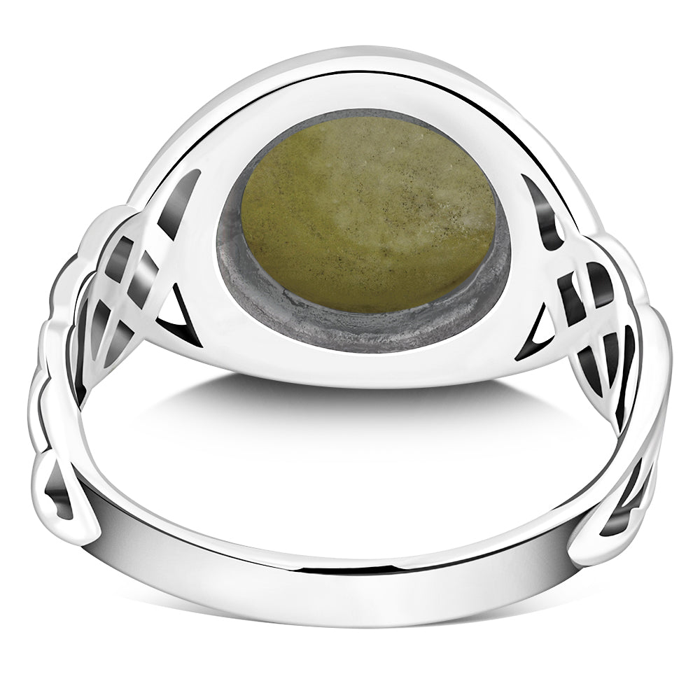 Scottish Marble Ring -Big Intricate Looped Frame