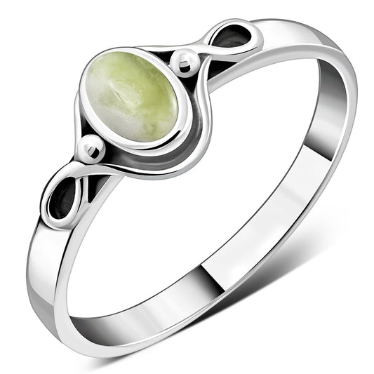 Scottish Marble Ring - Loop and Dot Shoulder