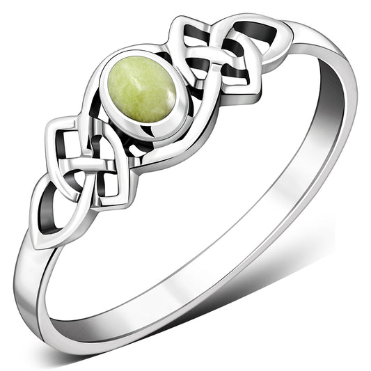 Scottish Marble Ring - Interlocking Celtic Knot