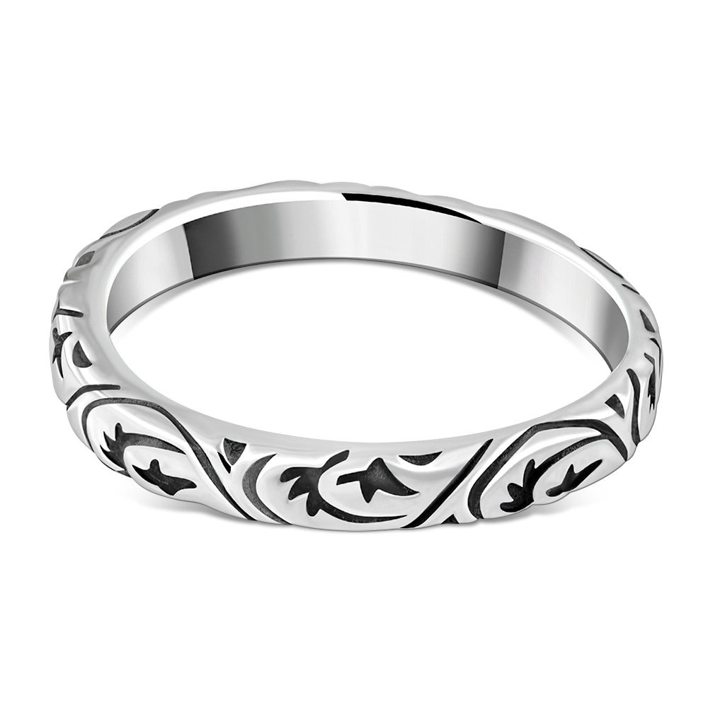 Contemporary Ring - The Obsidian Ivy Band