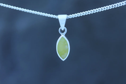 Scottish Marble Pendant - Small Almond Drop