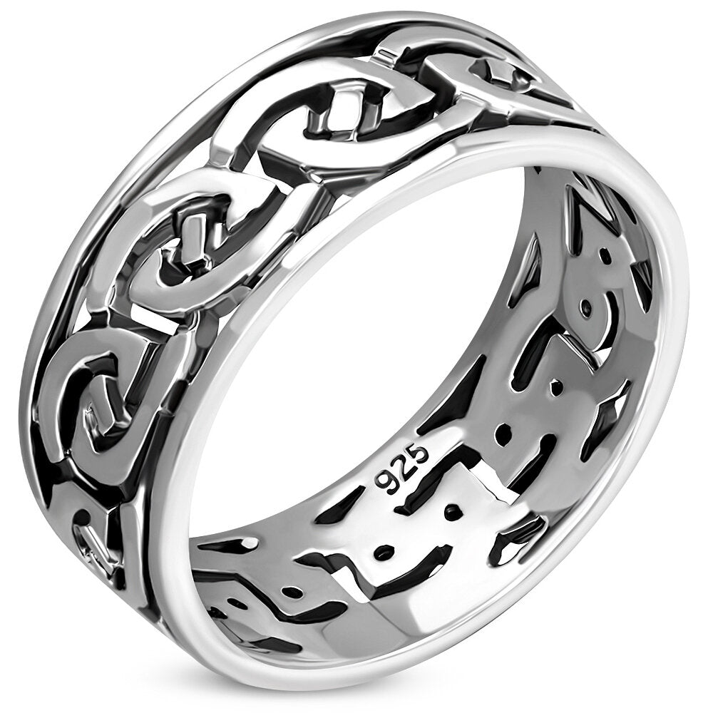 Celtic Knot Ring - Framed Figure of 8 Pictish Knot