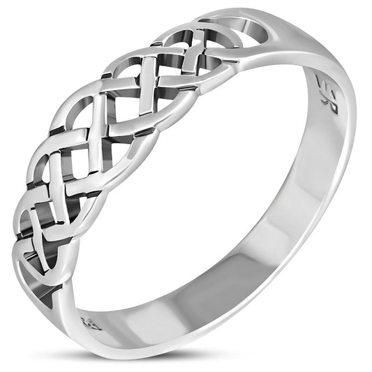Celtic Knot Ring - Endless Loop Half Band