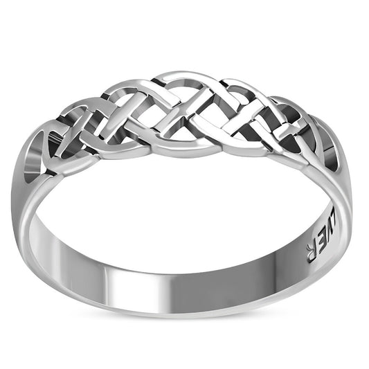Celtic Knot Ring - Endless Loop Half Band