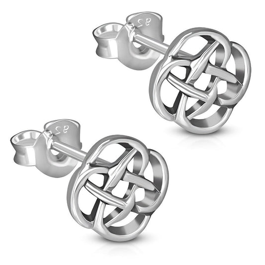 Celtic Knot Earrings - Quaternary Knot Studs