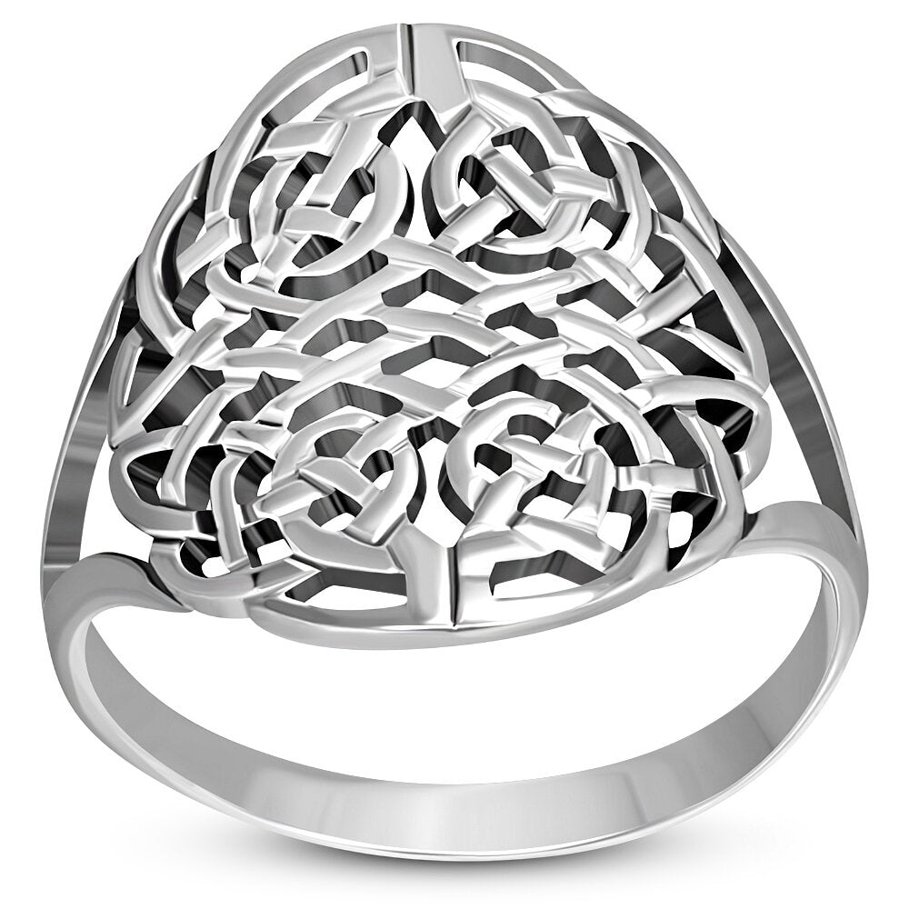 Celtic Knot Ring - Thick Weave in Dara Knot