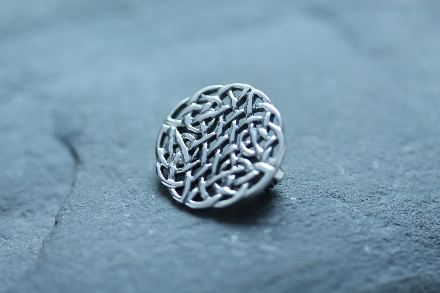 Celtic Knot Brooch - Densely Knotted Shield