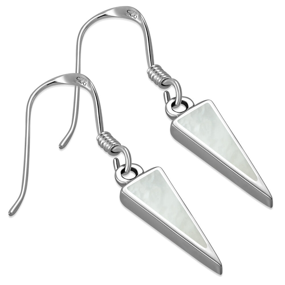 Contemporary Stone Earrings - Icicles with Mother Of Pearl