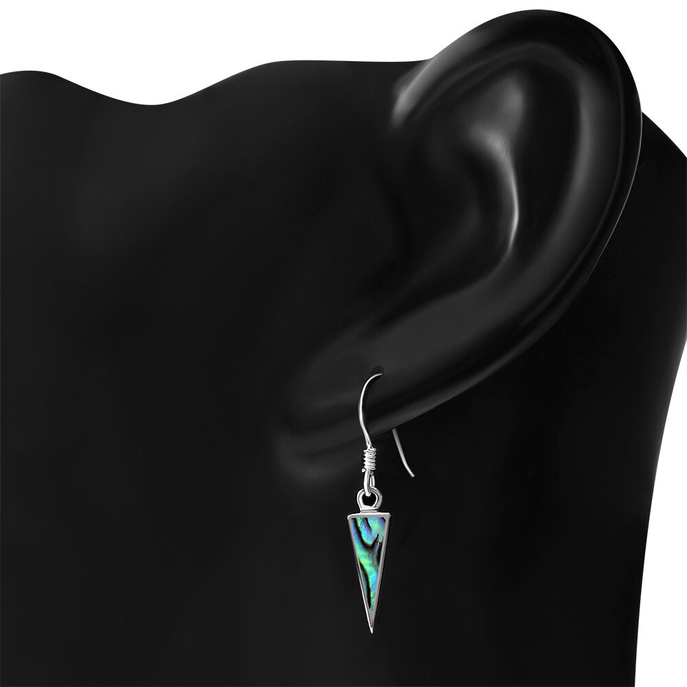 Contemporary Stone Earrings - Icicles with Abalone Shell