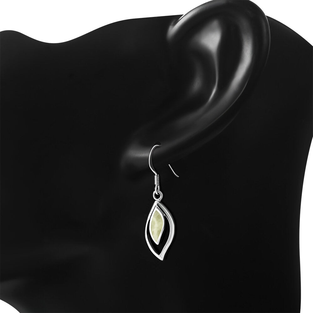 Scottish Marble Earrings - Open Leaf
