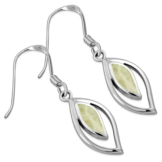 Scottish Marble Earrings - Open Leaf