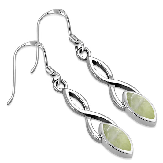 Scottish Marble Earrings - Ribbon Drop