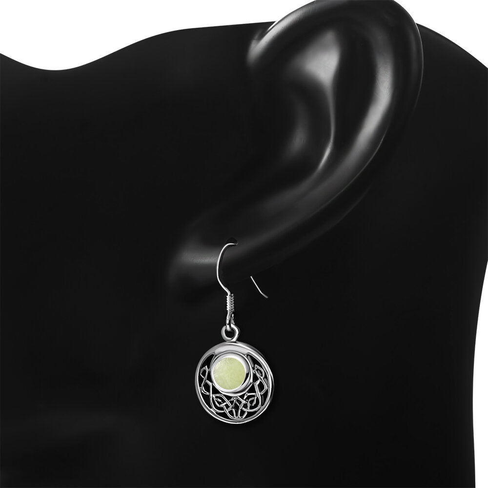 Scottish Marble Earrings - Filled Half Moon