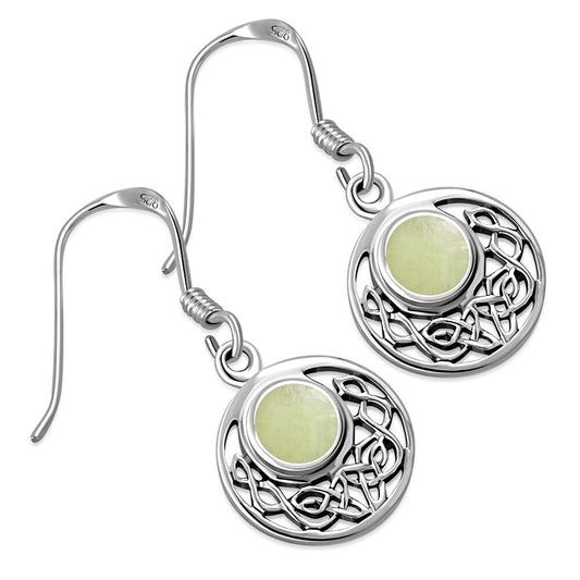 Scottish Marble Earrings - Filled Half Moon