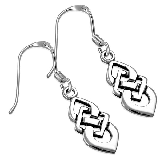 Celtic Knot Earrings - Interlocked Pictish Loop