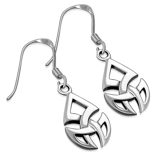 Celtic Knot Earrings - Three Point Shield Knot