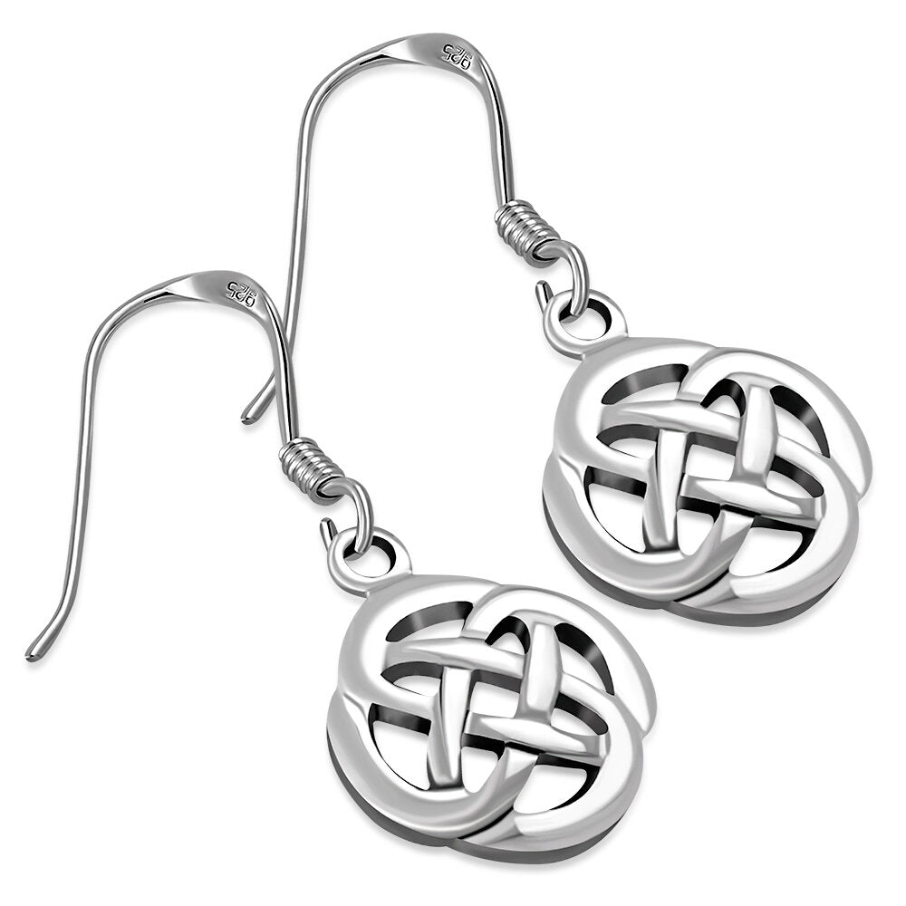 Celtic Knot Earrings - Large Quaternary Knot