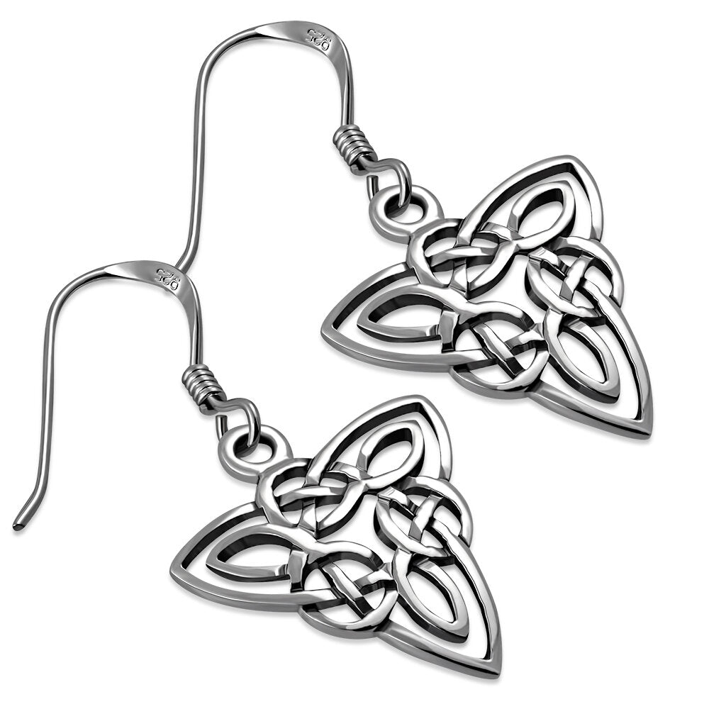 Triquetra Earrings - Interwoven Three Worlds