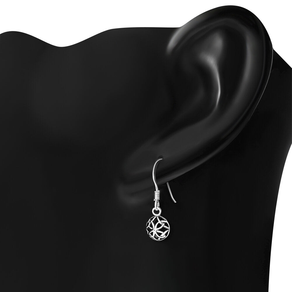 Celtic Knot Earrings - Rounded Shield of Four Directions