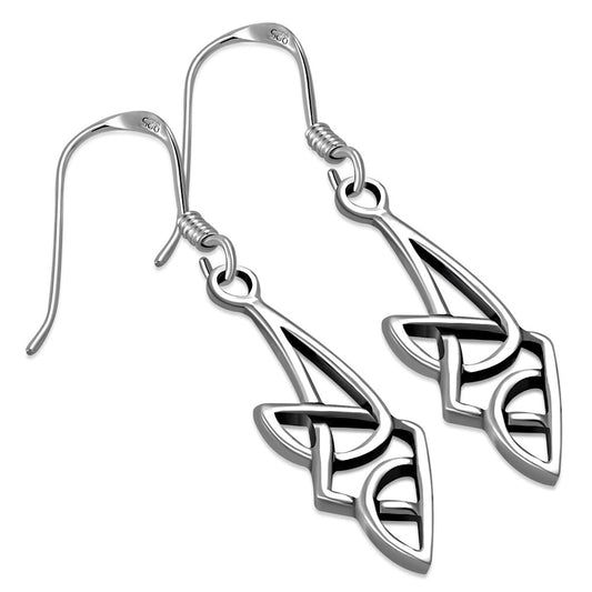 Celtic Knot Earrings - Sleek Irregular Knot