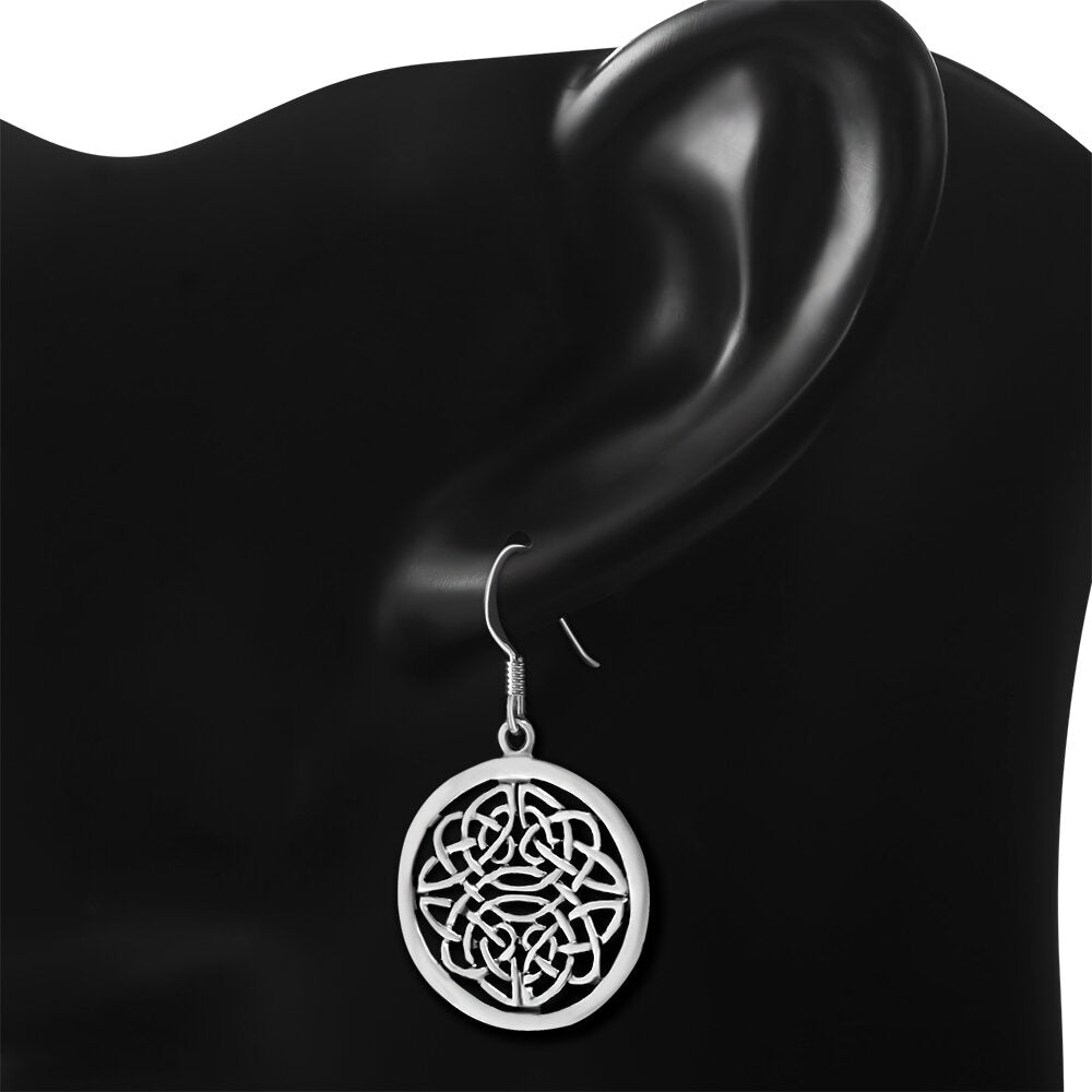 Celtic Knot Earrings - Round Shield Knot