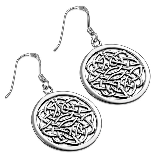 Celtic Knot Earrings - Round Shield Knot