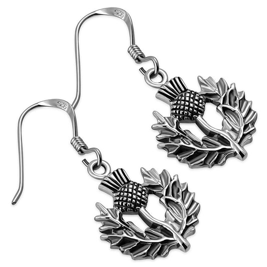 Scottish Thistle Earrings - Heraldic Thistle