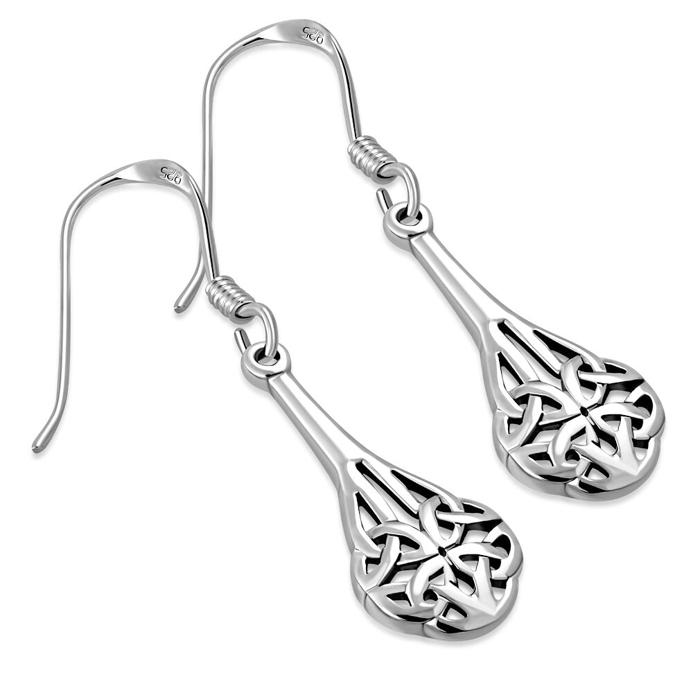 Celtic Knot Earrings - Four Seasons Knot in a Drop