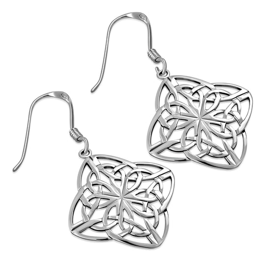 Celtic Knot Earrings- Large Four Seasons Knot
