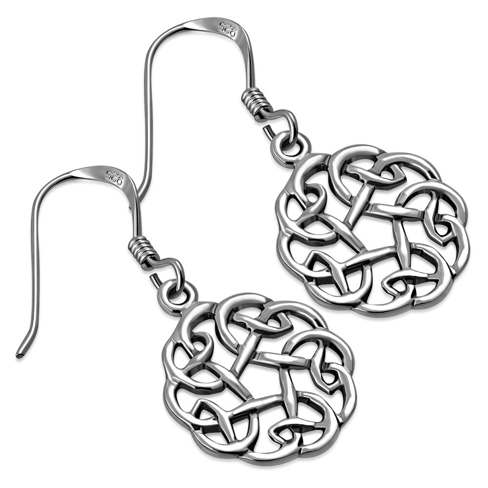 Celtic Knot Earrings- Flat Circular Twist