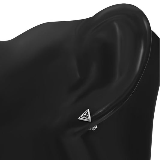 Triquetra Earrings - Triangle Border Wee Studs