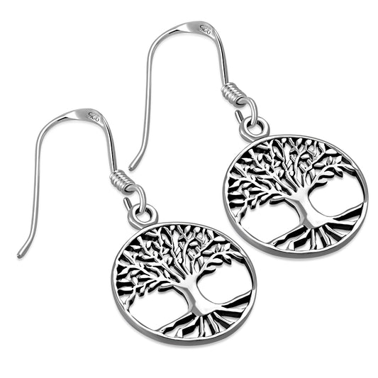 Tree of Life Earrings -Circled Blossom