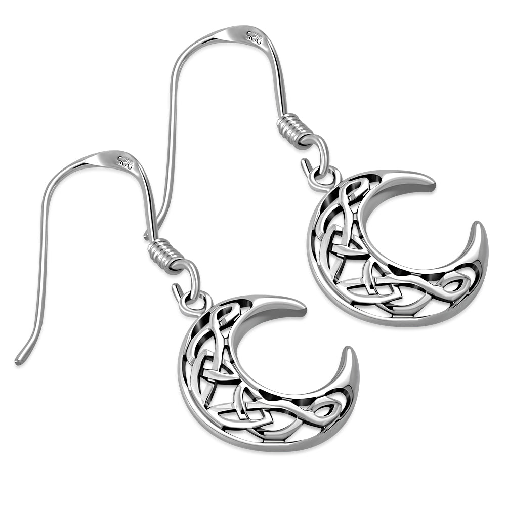 Celtic Knot Earrings - Crescent Moon
