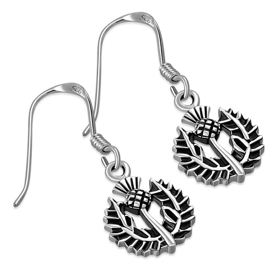 Scottish Thistle Earrings - Heraldic Thistle (Small)