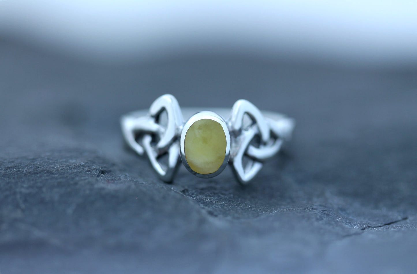 Scottish Marble Ring - Broad Triquetra Union