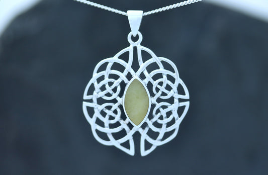 Scottish Marble Pendant - Dara Knot with Scottish Marble