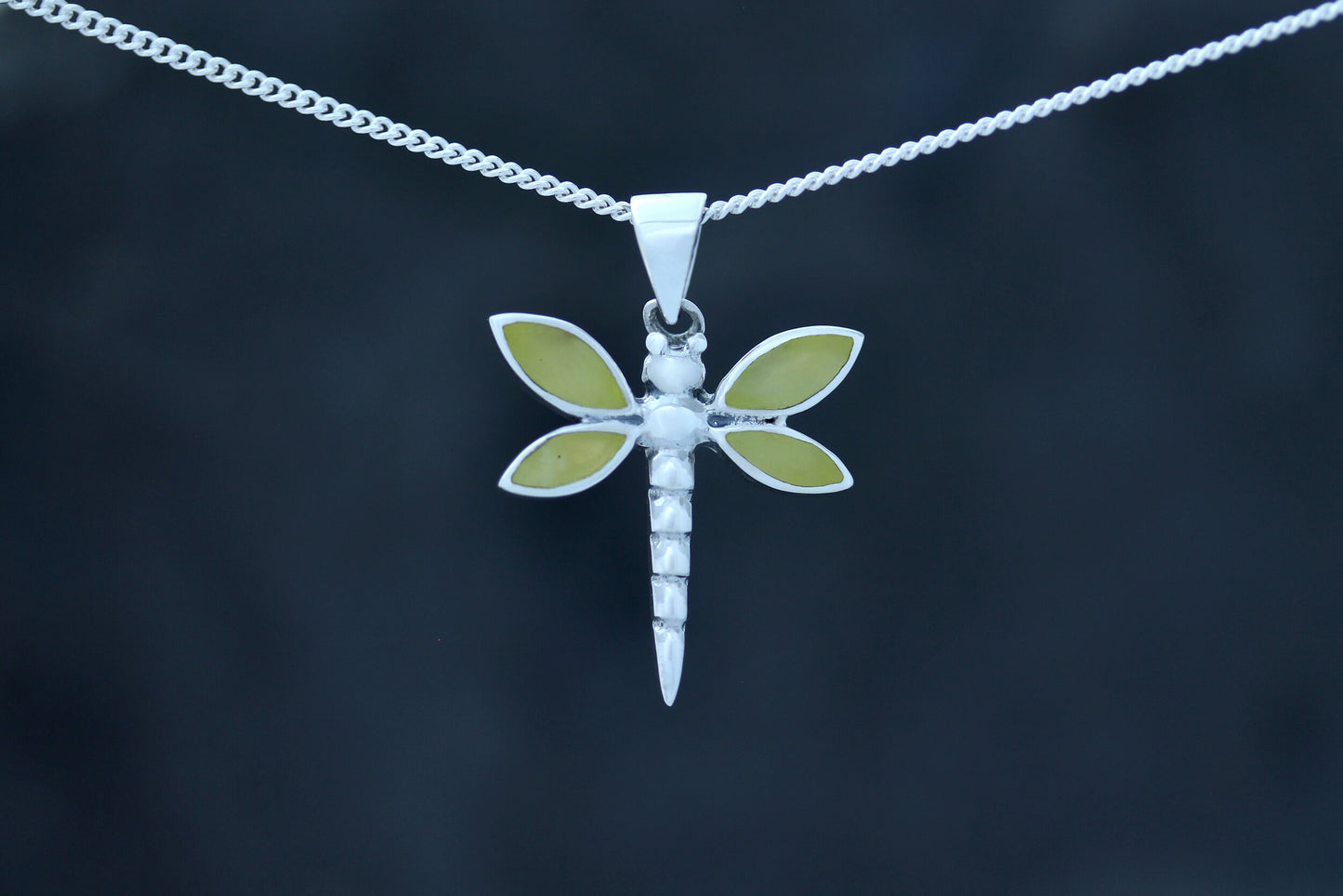 Scottish Marble Pendant- The Dragonfly