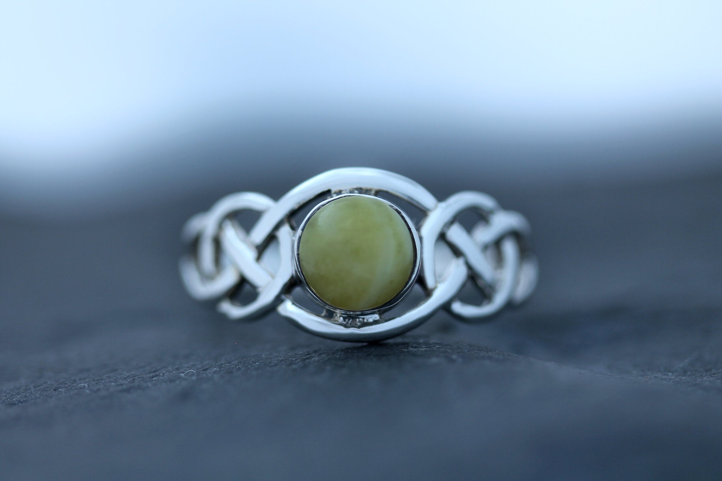 Scottish Marble Ring - Small Looped Frame – Celtic Design Scotland