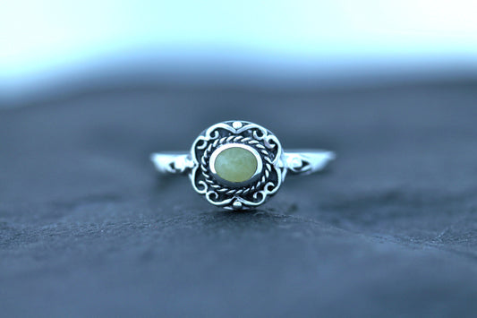 Scottish Marble Ring - Vintage Swirl Frame