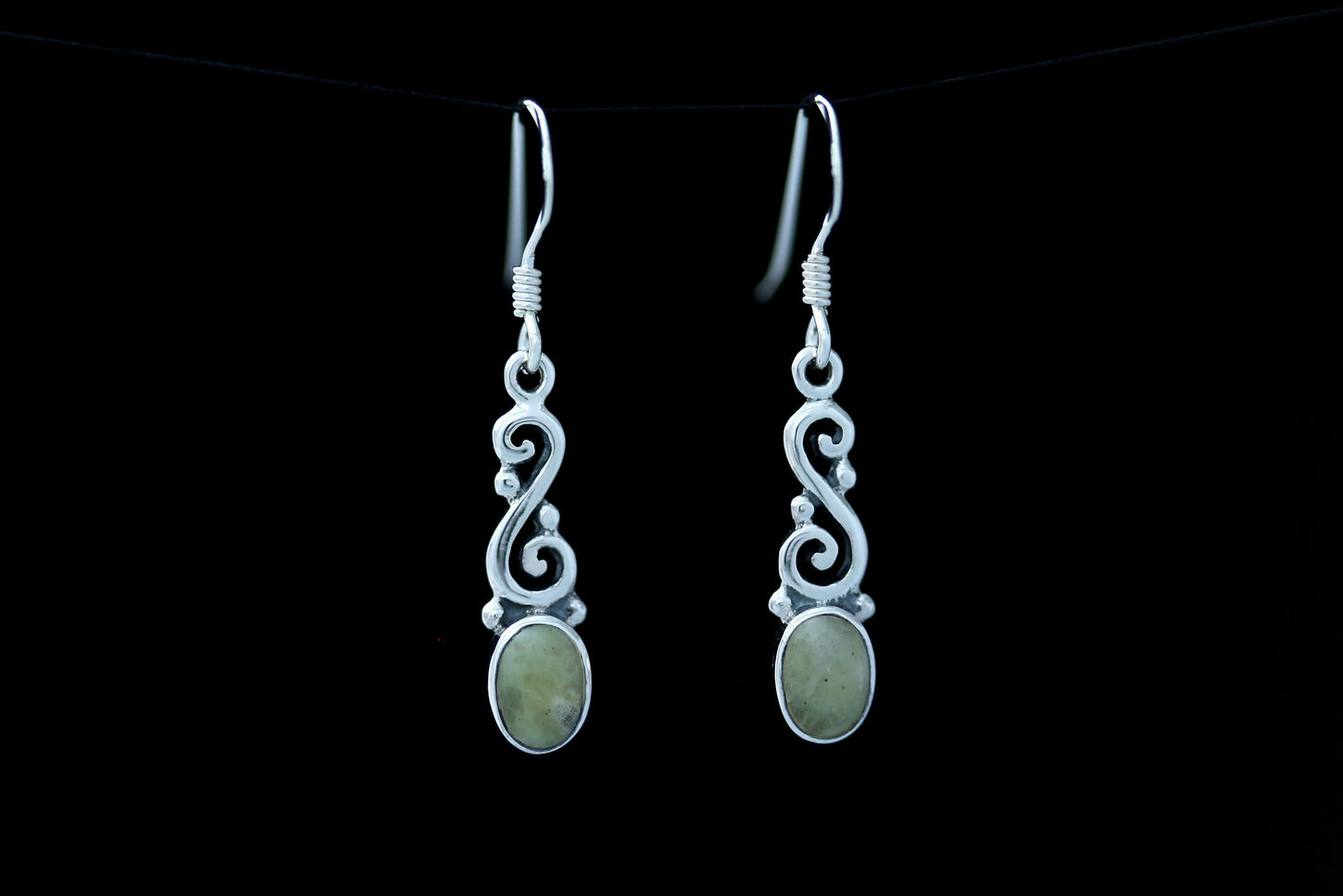 Scottish Marble Earrings - Dotted Swirl