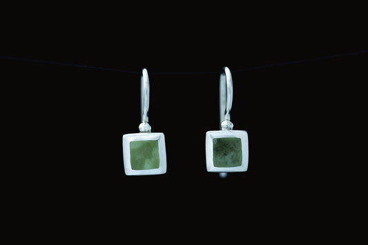 Scottish Marble Earrings - Framed Still Squares